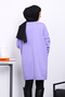 Lilac Cold Yarn Mercerized Knitwear Tunic - 4