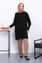 Black Cold Thread Mercerized Knitwear Tunic - 2