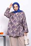 Indigo Ethnic Patterned Side Tie Kimono Jacket - 3