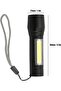 مصباح يدوي LED قابل لإعادة الشحن عبر USB بمدى إشعاع 300 متر - 2