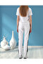 Women's Regular Fit Normal Elastic Waist Side Pocket Cotton Sweat Pants - 5