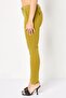 Women Cropped Fit Solid Chino Pants, Olive - 3