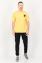 Men Sportswear Fit Short Sleeve Outdoor T Shirt, Yellow - 4