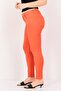 Women Cigarette Fit Solid Stretchable Jeans, Dark Orange - 2