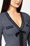 Women Textured Mini Dress, Multicolor - 3