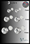 3 Pairs of Single Stone Earrings with Magnets |   Strong Grip |   Use Without Holes |   Unisex Accessory (2 - 4 - 6 mm) - 2