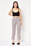 Women Regular Fit Grid Pattern Straight Leg Pants, Multicolor - 2
