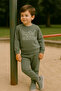 Boy's Winter Tracksuit Set Sweatshirt Bottom Cotton Three Thread Sh Fleece-Lined Casual 2-3-4-5-6 Years Old