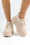 Women's Beige Sneaker Shoes – Elegant Look, Soft Sole, Daily Comfortable Wear - 3