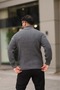Zippered Mock Neck Comfortable Fit Knit Sweater - 4