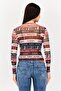Tommy Jeans x Aries Women Round Neck Long Sleeve Allover Print Top, Multicolor - 3