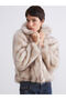 Esvab • Modern & Distinctive Stand Collar Women's Fur Coat