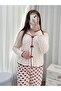 Women's Patterned Berlin Ribbed Knit Pajama Set with Underwear - 5