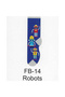 Robots Printed Kids Polyester Socks Size 6-8 1/2 - 3