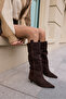 Marceli̇ Women's Brown Real Suede Unlined Boots