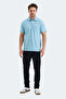 Klasse in Men's Polo Neck Dark Blue T-Shirt - 7