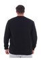Men's Large Size Suitable for 122 Kg-158 kg Wide Fit Crew Neck Cotton Thessaloniki Sweatshirt Black - 6
