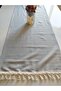 Organic Linen 100% Cotton Soft Easy Iron Cream Fringed 47X120 cm Runner - 2