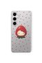 Samsung Galaxy A27 Compatible Strawberry Hello Kitty Patterned Transparent Phone Case