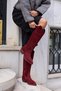 Castro Women's Burgundy Genuine Leather Suede Western Boots - 8
