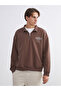 Xside Mock Neck Printed Thick Men's Sweatshirt