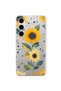 Samsung Galaxy A57 Compatible Sunflower Patterned Transparent Phone Case