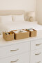 Set of 4 Jute Drawer Organizer Closet Laundry Organizer Children's Room Folding Storage Box Organizer - 3
