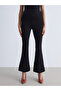 Create Your Style with Uzg Store Black Elastic Waist Flared Women's Pants