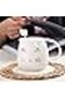 White Cat Mug Cute Kitty Ceramic Coffee Mug with Spoon for Cat Lovers - 2