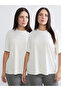 Uzg Store for Style Seekers Plus Size Zero Roba Collar Women's T-Shirt 2-Pack