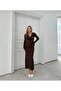 V-Neck Long Sleeve Maxi Length Stretchy Stretch Fabric Plain Elegant Tassels Dress - 5