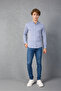 Laci̇-White Striped Cotton Lycra Slim Fit Men's Shirt - 7