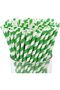 Biodegradable Paper Straws (Pack of 100) - Green