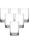 Fin Line Juice Glass Set of 6 – 175ml Clear Beverage & Water Tumblers, B01206