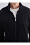 Men's Zippered Sweatshirt with Stand Collar - 3