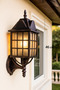Nostalji̇ Copper Moire Antique Rustic Garden Wall Lantern Veranda Camellia Terrace Balcony Door Indoor-Outdoor Sconce Luminaire Ip44-Ce Certified - 2
