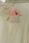 Women's Green Shawl Collar Lace Long Sleeve Special Design Maternity Dressing Gown Nightgown Set - 3
