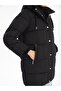 Hooded Women's Puffer Coat - 3