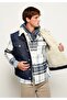 Comfort Fit Shirt Neck Plaid Men's Blue Shacket
