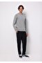 Regular Fit Mid Waist Straight Leg Men's Navy Blue Trousers