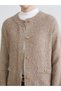 Alita City Lcwaikiki Classic Brown Knitwear Plain Women's Cardigan with a Difference - 3