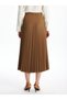 Lcw Women's Straight Pleated Skirt with Zippered Waist - 4