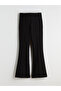 Black Extra Slim Fit Flared Women's Pants - 5
