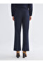 Wide Leg Women's Trousers with Elastic Waist - 4