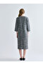 Ozmarka New Season Asymmetrical Neckline A-Line Dress - 4