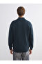 New Season Zippered Stand Collar Men's Knitwear Sweater - 4