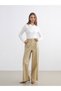 Polo Neck Ribbed Women's T-Shirt - 2