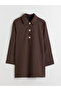 Shirt Collar Oversize Women's Tunic - 5