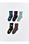 Vizyon New Season Dinosaur Patterned Boys' Socks 5-Piece Set