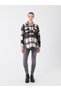 Gencc Quality with Lcwaikiki Maternity Black Flannel Plaid Loose & Baggy Women's Shirt Jacket - 3